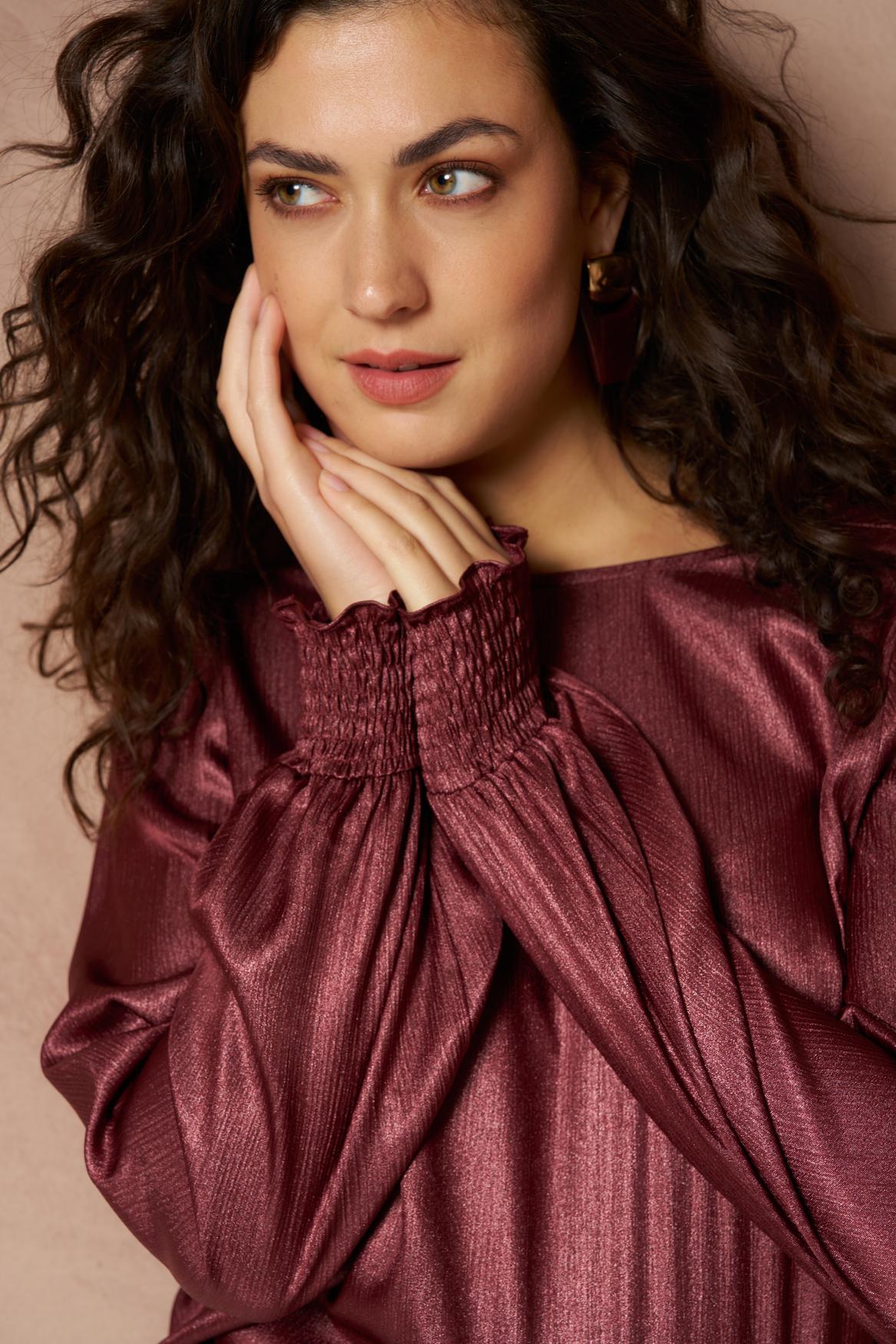 Lofty Manner Top Isli - Smock Sleeve Rood - OAK Fashion Noordwolde