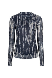 Lofty Manner Top Iniko - Abstract Mesh Blauw - OAK Fashion Noordwolde