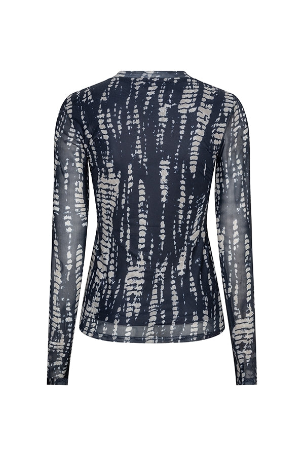 Lofty Manner Top Iniko - Abstract Mesh Blauw - OAK Fashion Noordwolde