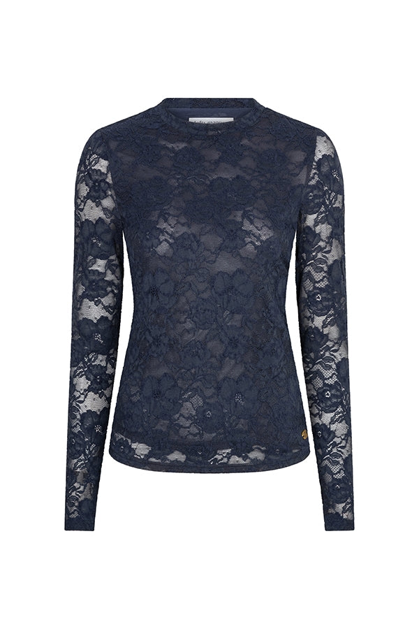 Lofty Manner Top Irea - Classis Lace Blauw - OAK Fashion Noordwolde