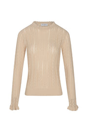 Lofty Manner Top Iska - Classis Ajour Wit - OAK Fashion Noordwolde