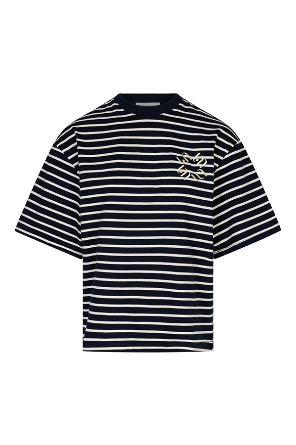 Lofty Manner T'Shirt Imma - Boxy Regular Blauw - OAK Fashion Noordwolde