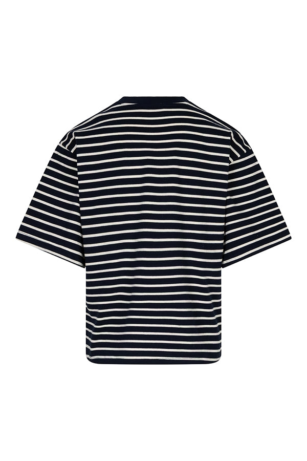 Lofty Manner T'Shirt Imma - Boxy Regular Blauw - OAK Fashion Noordwolde