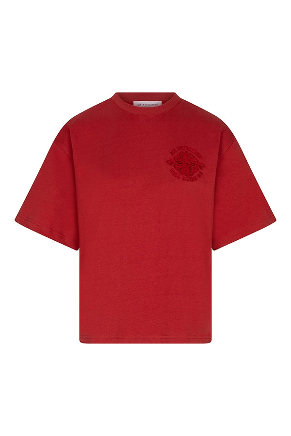 Lofty Manner T'Shirt Imma - Boxy Regular Rood - OAK Fashion Noordwolde