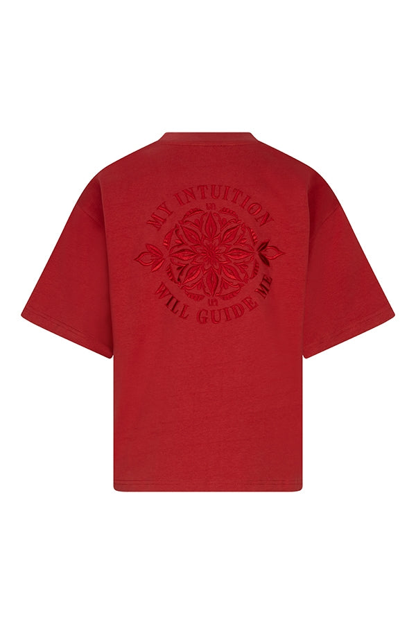 Lofty Manner T'Shirt Imma - Boxy Regular Rood - OAK Fashion Noordwolde