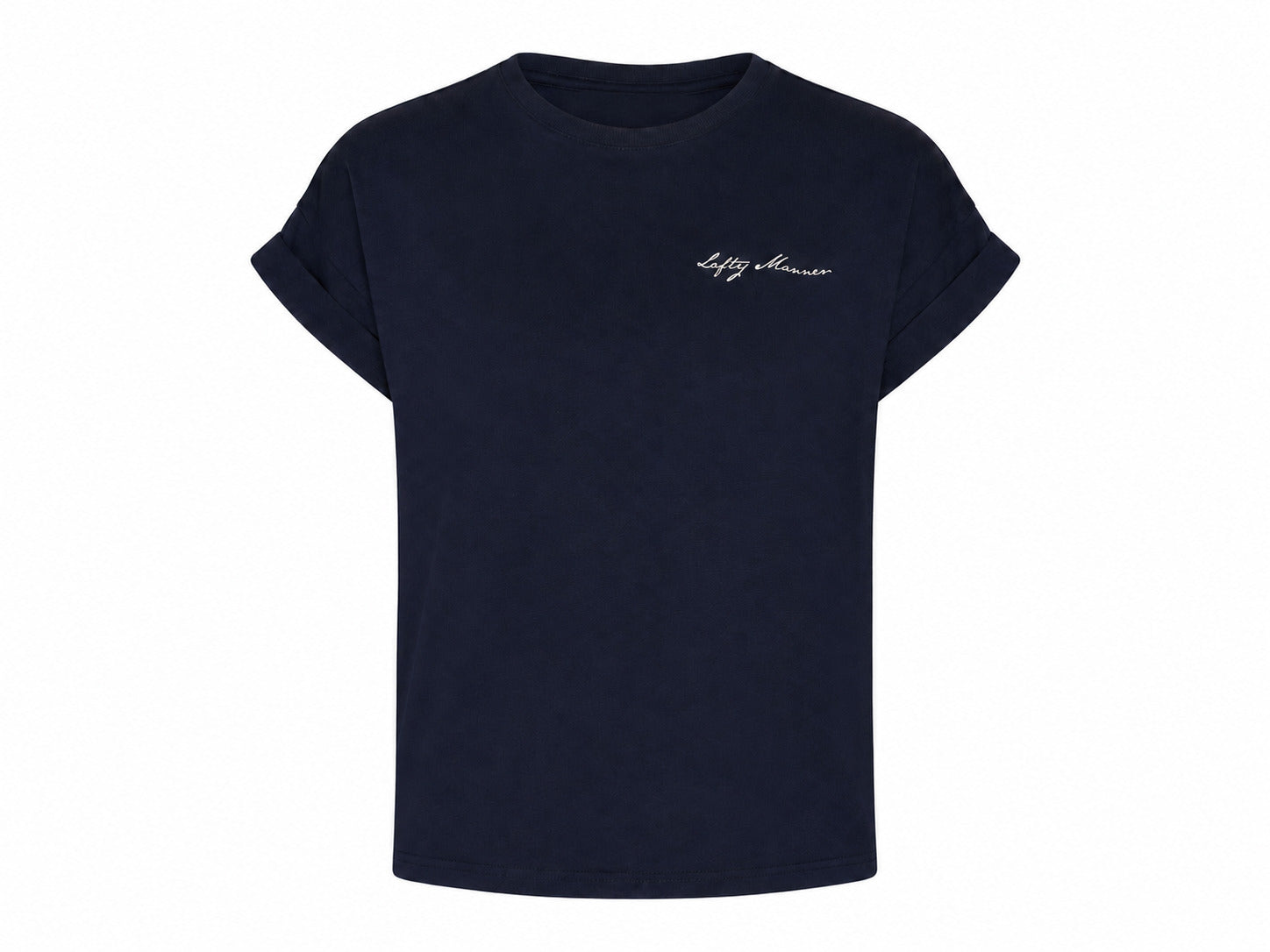 Lofty Manner T'Shirt Isole - Relaxed Rolled Up Blauw - OAK Fashion Noordwolde
