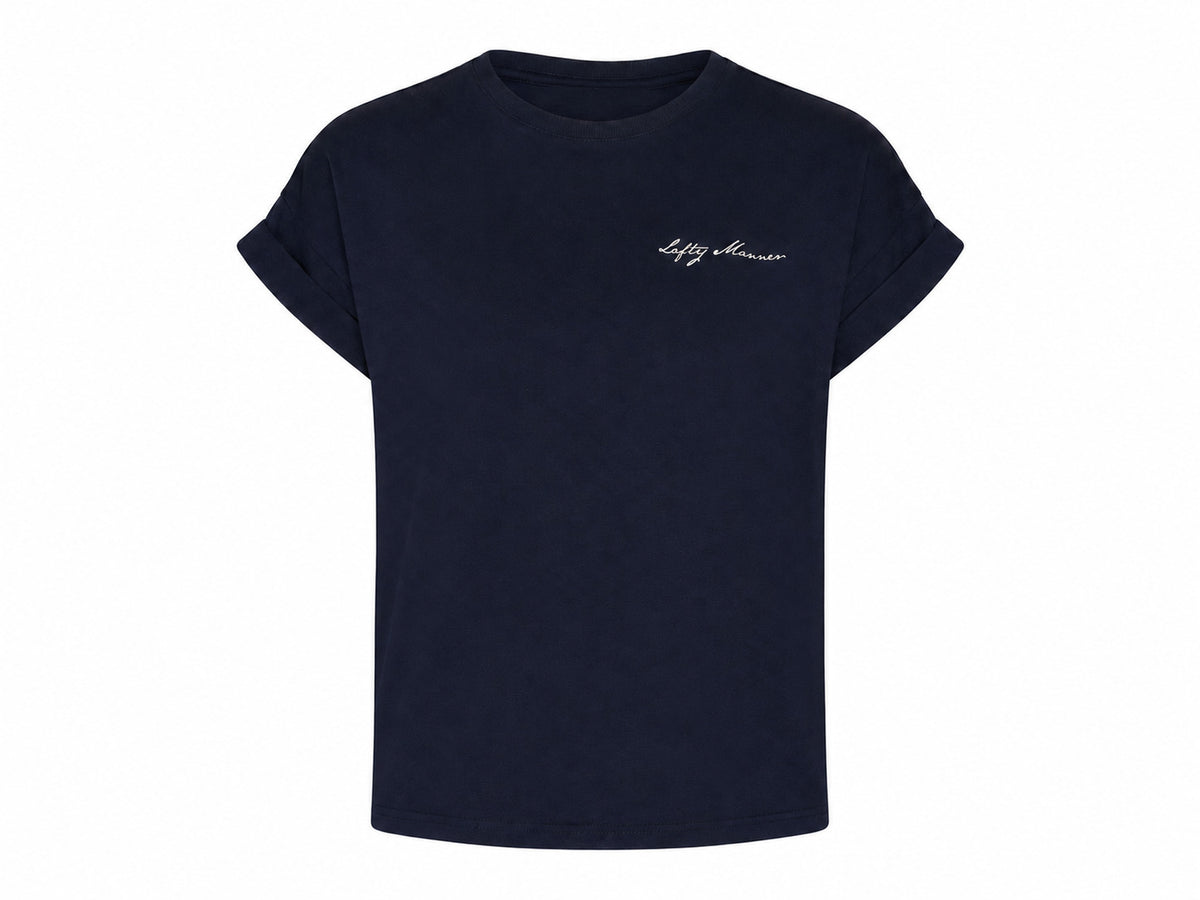 Lofty Manner T'Shirt Isole - Relaxed Rolled Up Blauw - OAK Fashion Noordwolde