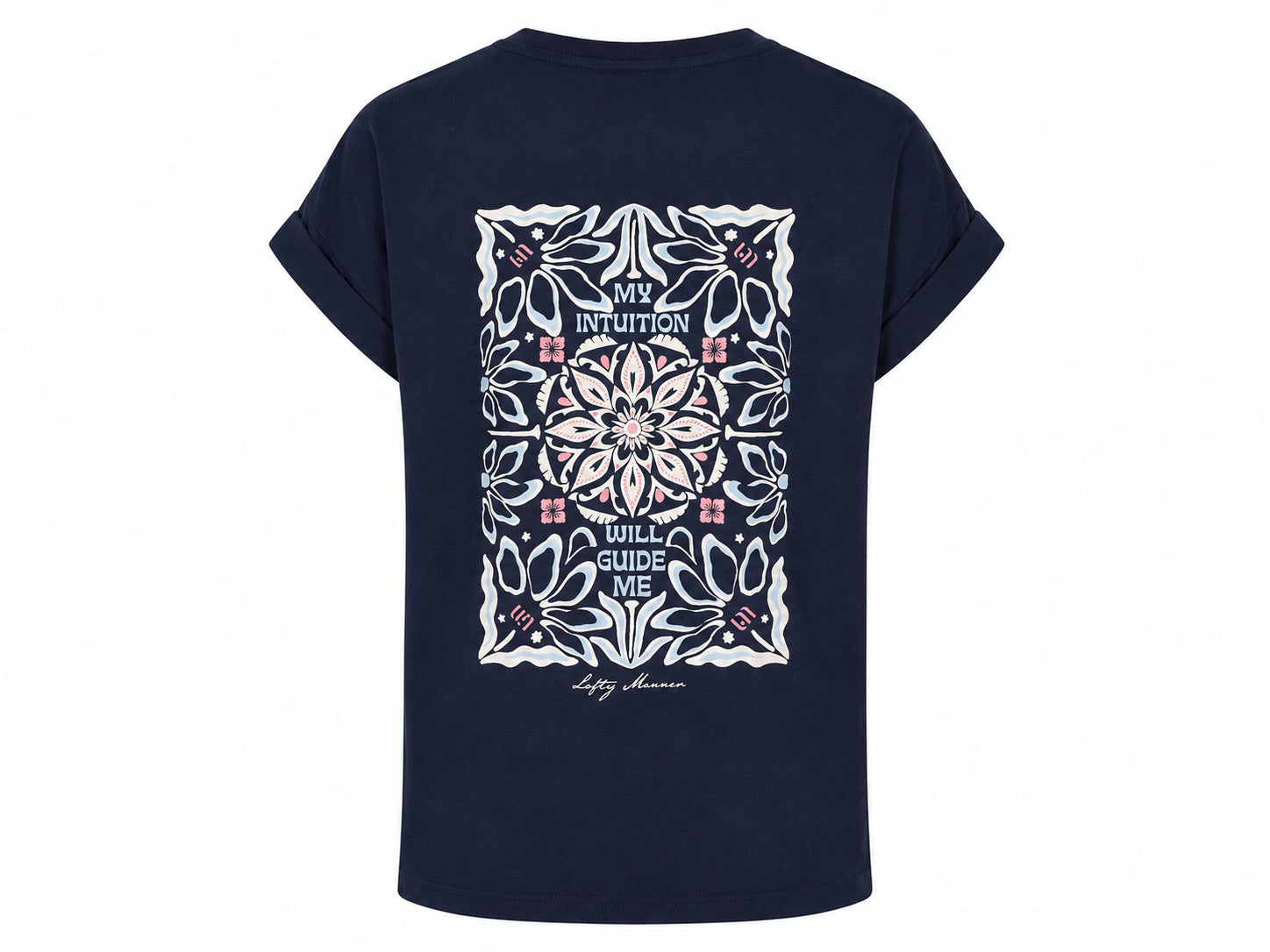 Lofty Manner T'Shirt Isole - Relaxed Rolled Up Blauw - OAK Fashion Noordwolde
