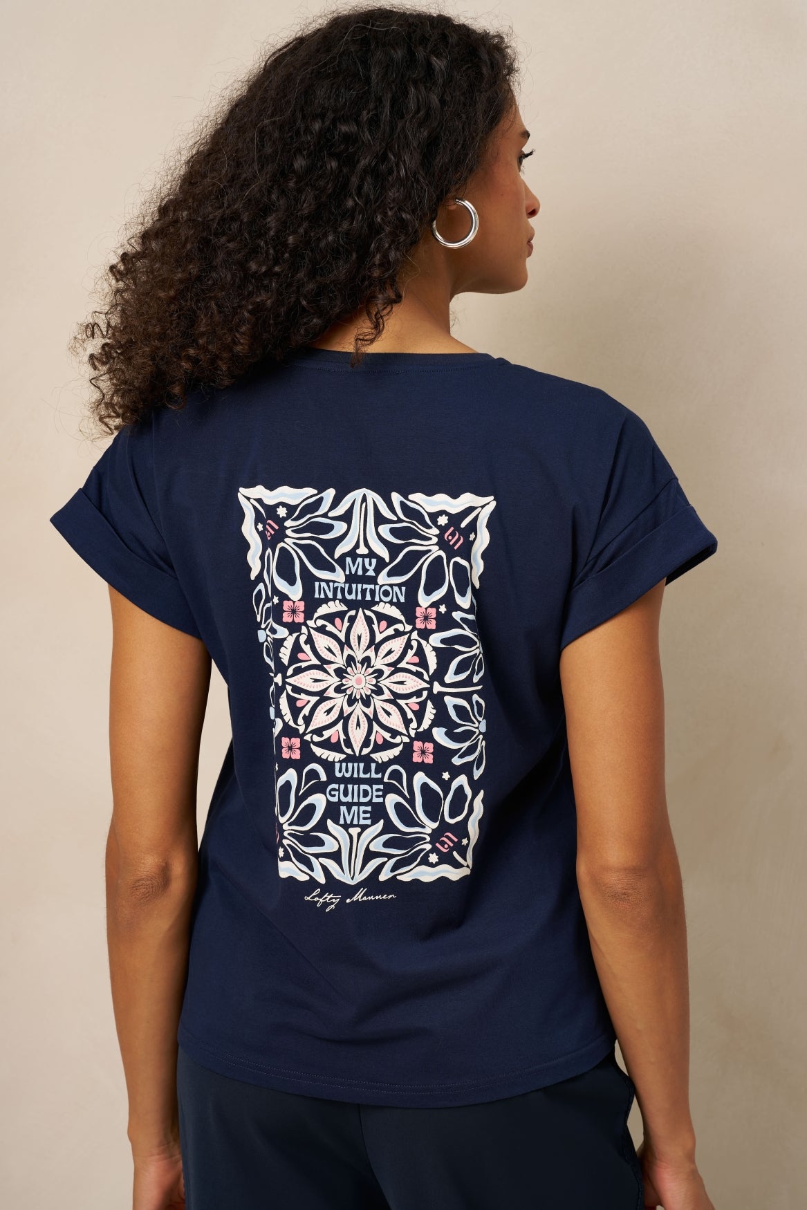 Lofty Manner T'Shirt Isole - Relaxed Rolled Up Blauw - OAK Fashion Noordwolde