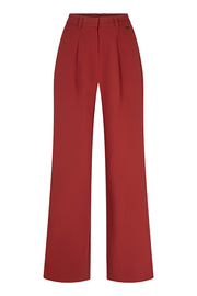 Lofty Manner Pant Indie - Uni Pleated Rood - OAK Fashion Noordwolde