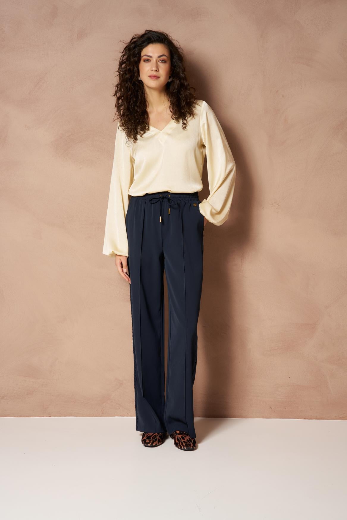 Lofty Manner Pant Inna -Sport Relaxed Blauw - OAK Fashion Noordwolde