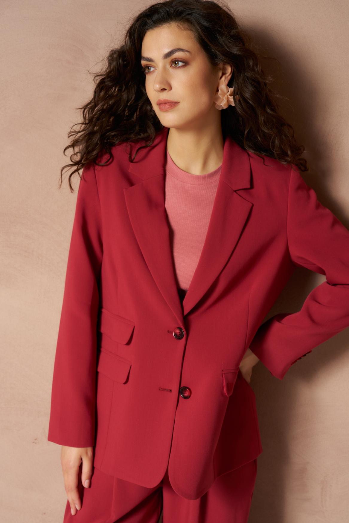 Lofty Manner Blazer Jadie - Single Breasted Boyfriend Rood - OAK Fashion Noordwolde