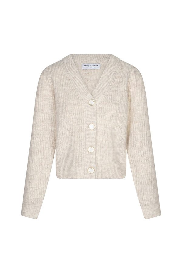 Lofty Manner Cardigan Lily - Classic V-Neck Wit - OAK Fashion Noordwolde