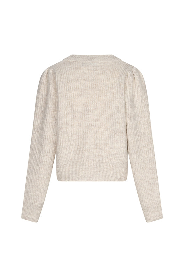 Lofty Manner Cardigan Lily - Classic V-Neck Wit - OAK Fashion Noordwolde
