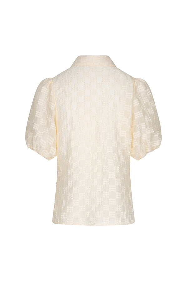 Lofty Manner Blouse Hilly - Structured Puff Sleeve Wit - OAK Fashion Noordwolde