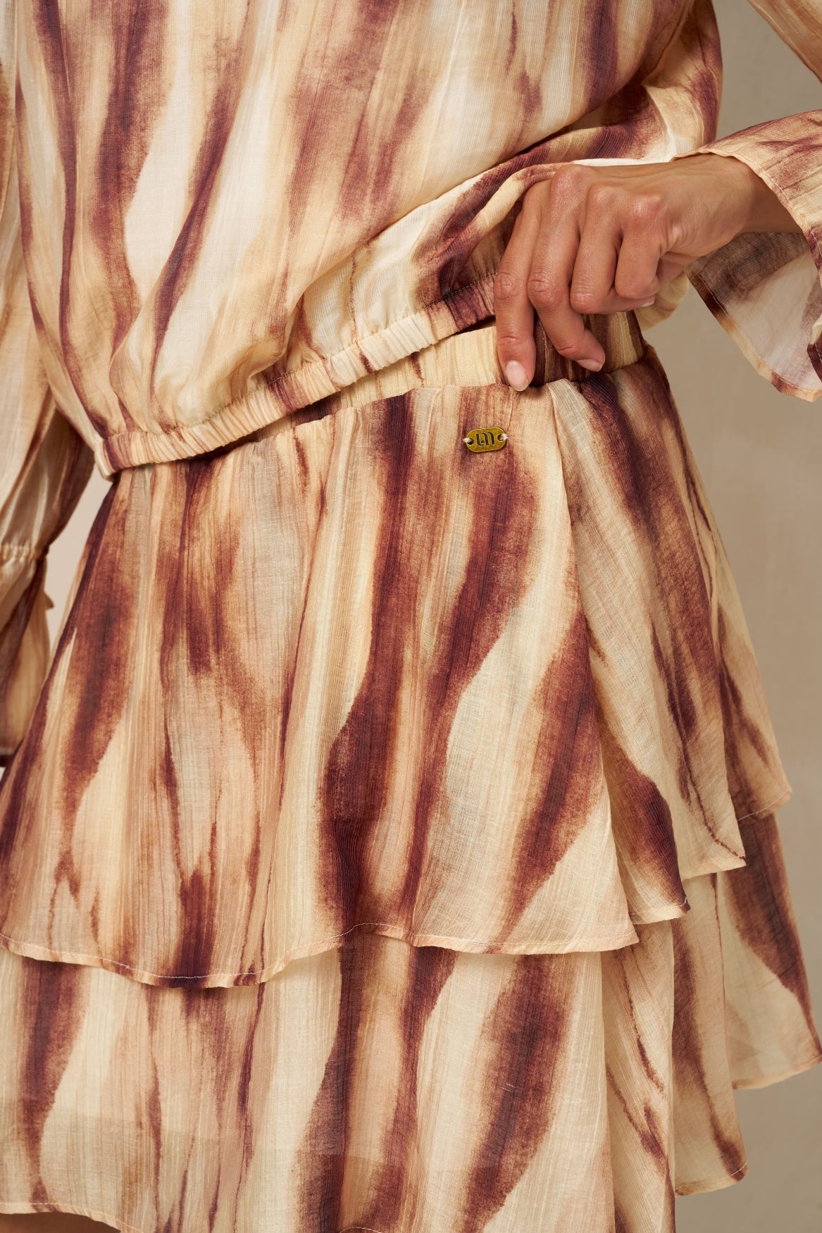 Lofty Manner Top Hyna - Relaxed Balloon Bruin - OAK Fashion Noordwolde