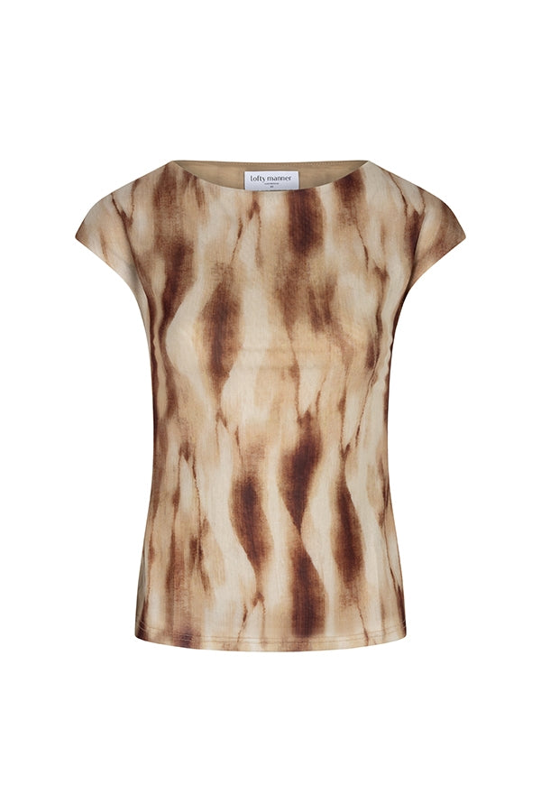 Lofty Manner Top Haisa - Abstract Mesh Bruin - OAK Fashion Noordwolde
