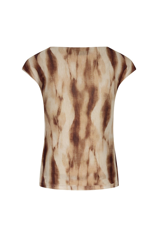 Lofty Manner Top Haisa - Abstract Mesh Bruin - OAK Fashion Noordwolde