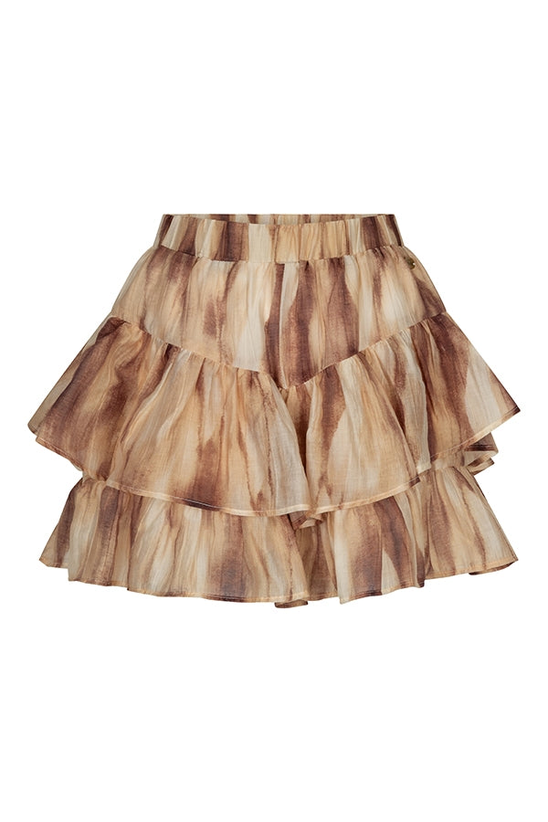 Lofty Manner Skort Hola - Abstract Ruffle Bruin - OAK Fashion Noordwolde