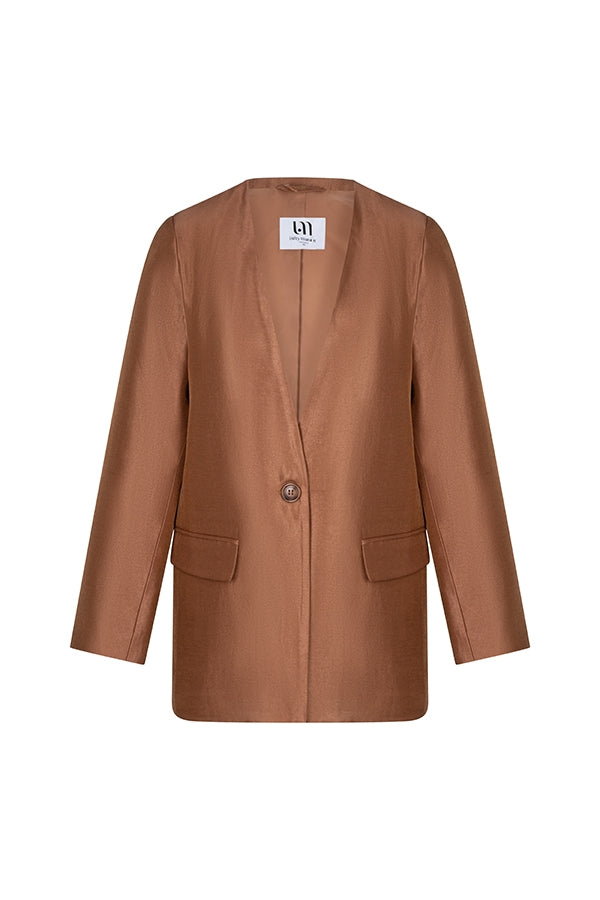 Lofty Manner Blazer Hela - Clean Cocoon Bruin - OAK Fashion Noordwolde