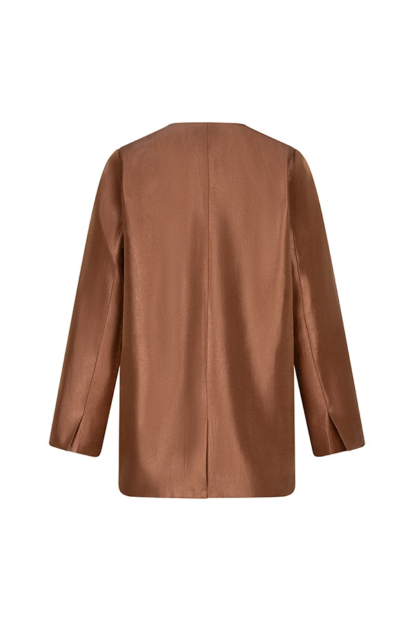 Lofty Manner Blazer Hela - Clean Cocoon Bruin - OAK Fashion Noordwolde
