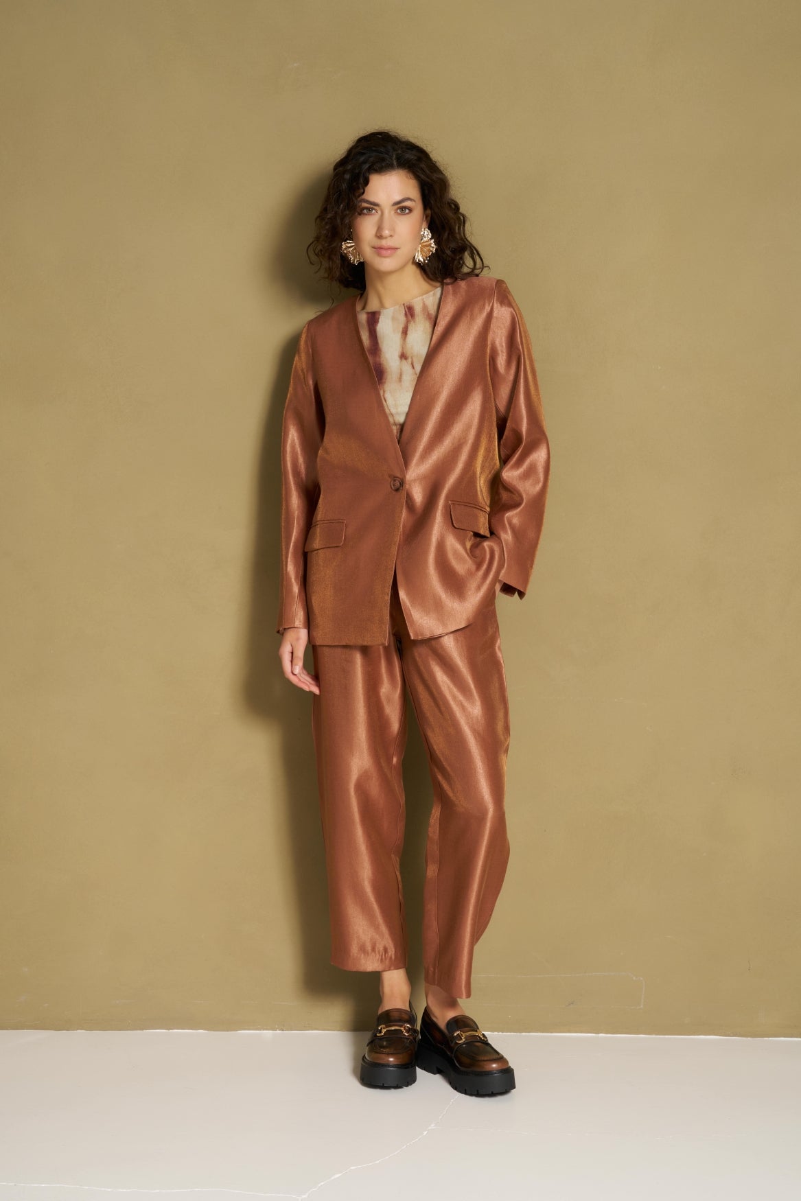 Lofty Manner Blazer Hela - Clean Cocoon Bruin - OAK Fashion Noordwolde
