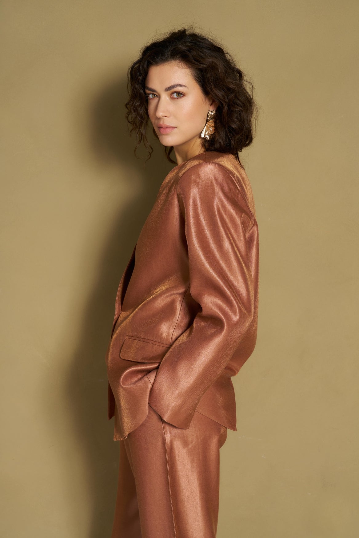 Lofty Manner Blazer Hela - Clean Cocoon Bruin - OAK Fashion Noordwolde