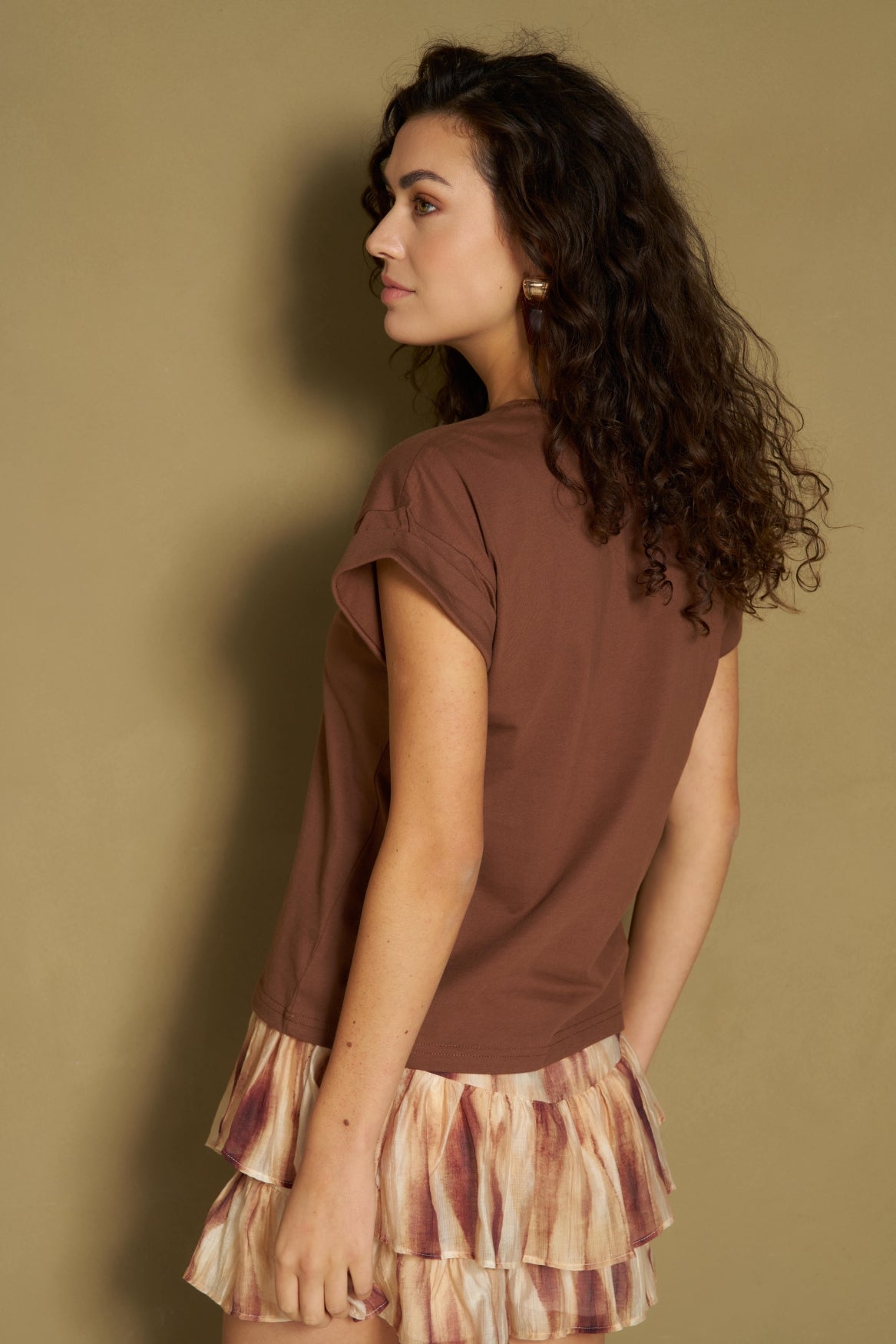 Lofty Manner T-Shirt Isole Bruin - OAK Fashion Noordwolde