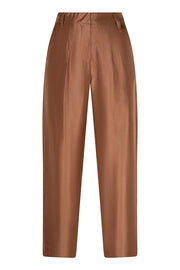 Lofty Manner Pant Helvi - High Rise Tapered Bruin - OAK Fashion Noordwolde