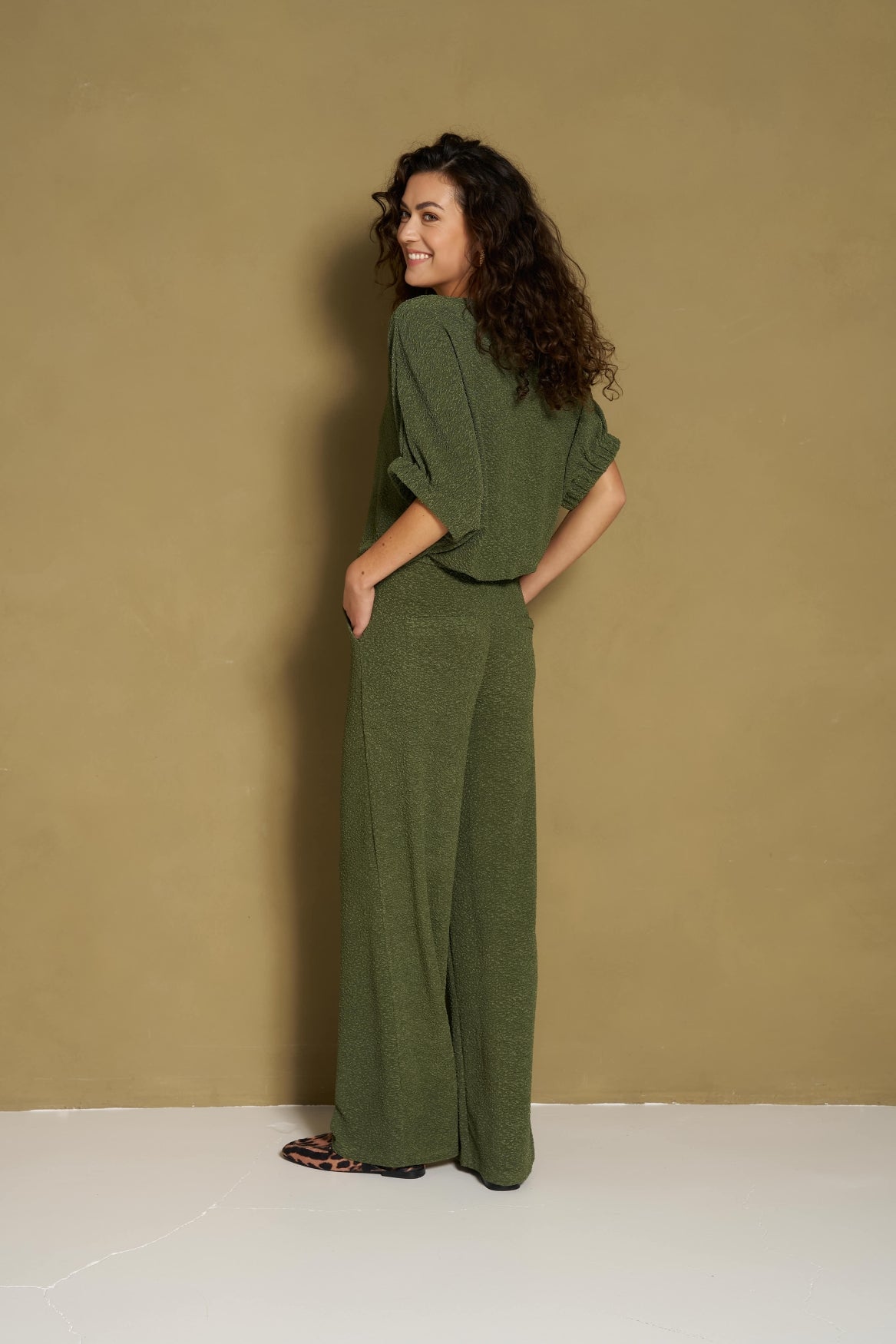 Lofty Manner Top Hima - Structured Body Groen - OAK Fashion Noordwolde