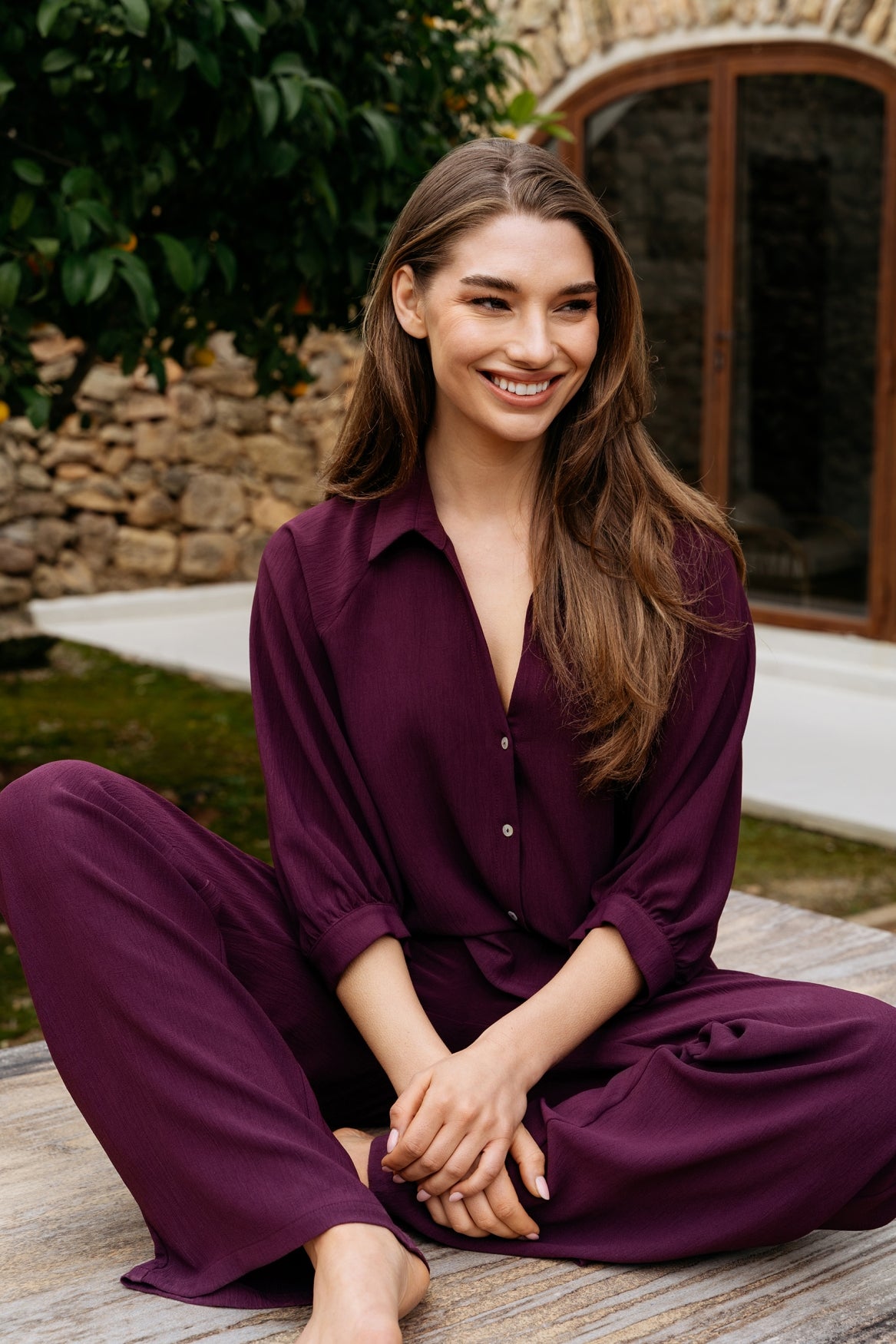 &Co Woman Blouse Marijke Paars - OAK Fashion Noordwolde