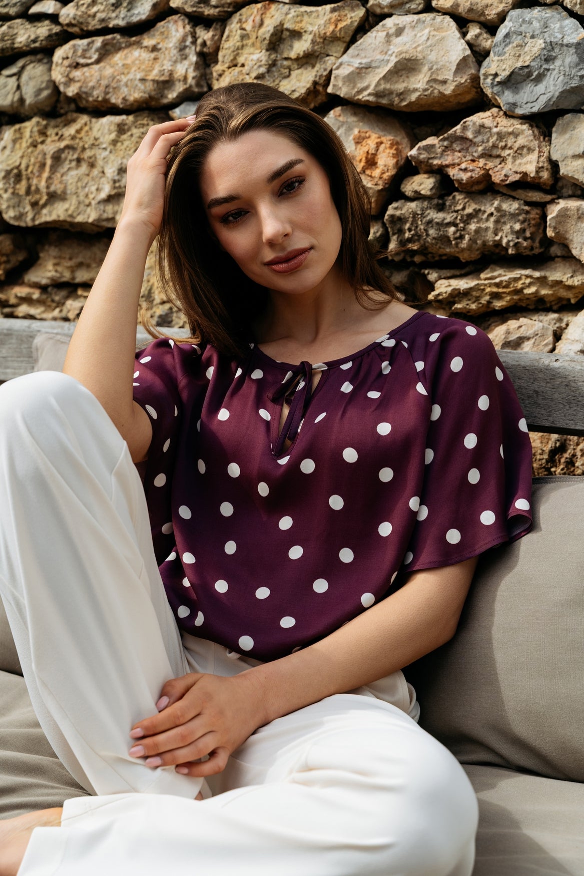 &Co Woman AXELLE DOT Paars - OAK Fashion Noordwolde