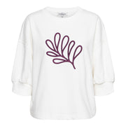 &Co Woman Top Leaf Wit - OAK Fashion Noordwolde