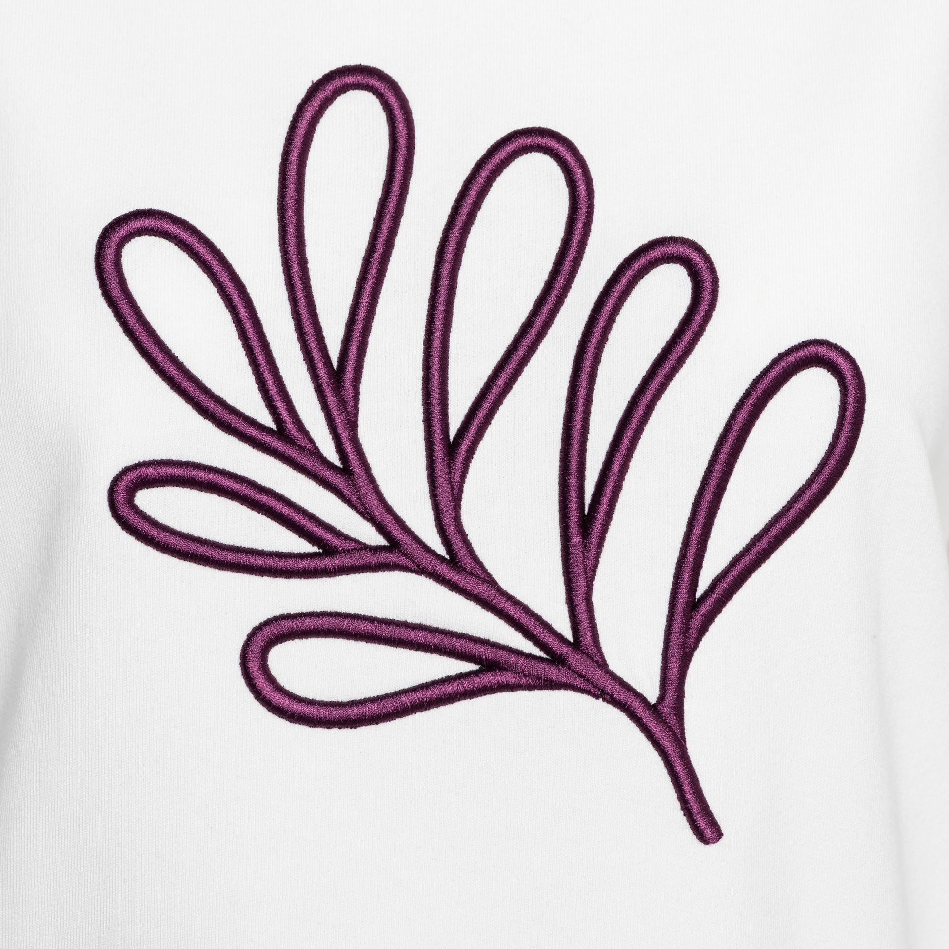 &Co Woman Top Leaf Wit - OAK Fashion Noordwolde