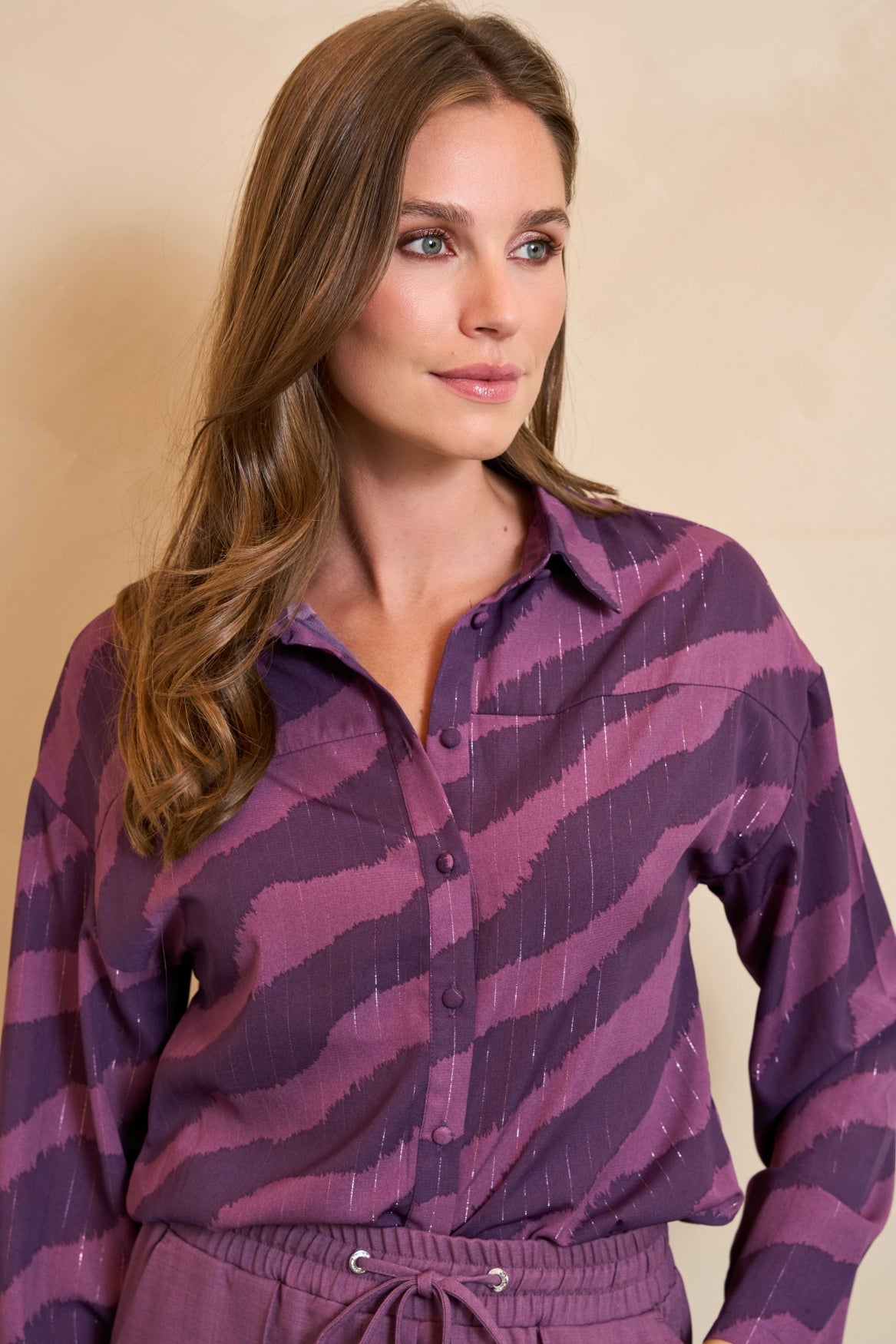 Lofty Manner Blouse Tova Paars - OAK Fashion Noordwolde