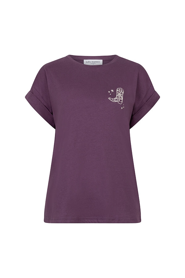 Lofty Manner T-shirt Zeva Paars - OAK Fashion Noordwolde