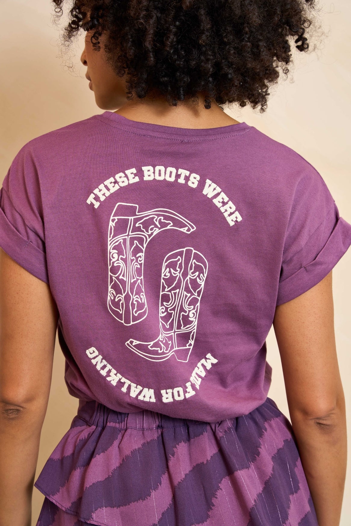 Lofty Manner T-shirt Zeva Paars - OAK Fashion Noordwolde