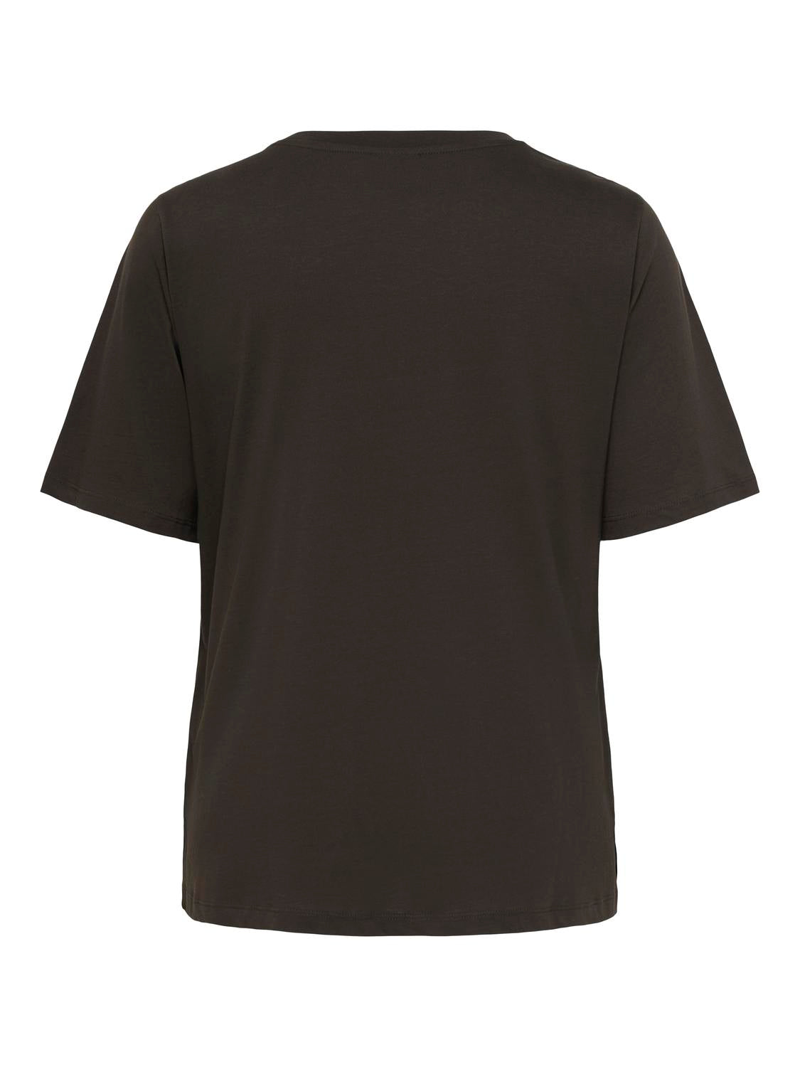Carmakoma CARRYDER 2/4 SLEEVE O-NECK REG SLIT TEE Bruin - OAK Fashion Noordwolde