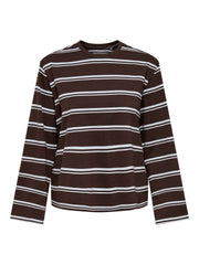 Carmakoma CARFREJA STRIPE L/S WIDE SLEEVE JRS Bruin - OAK Fashion Noordwolde