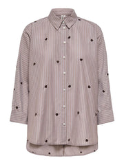 Carmakoma CARNEW LINA GRACE LS EMB SHIRT WVN NOOS Bruin - OAK Fashion Noordwolde