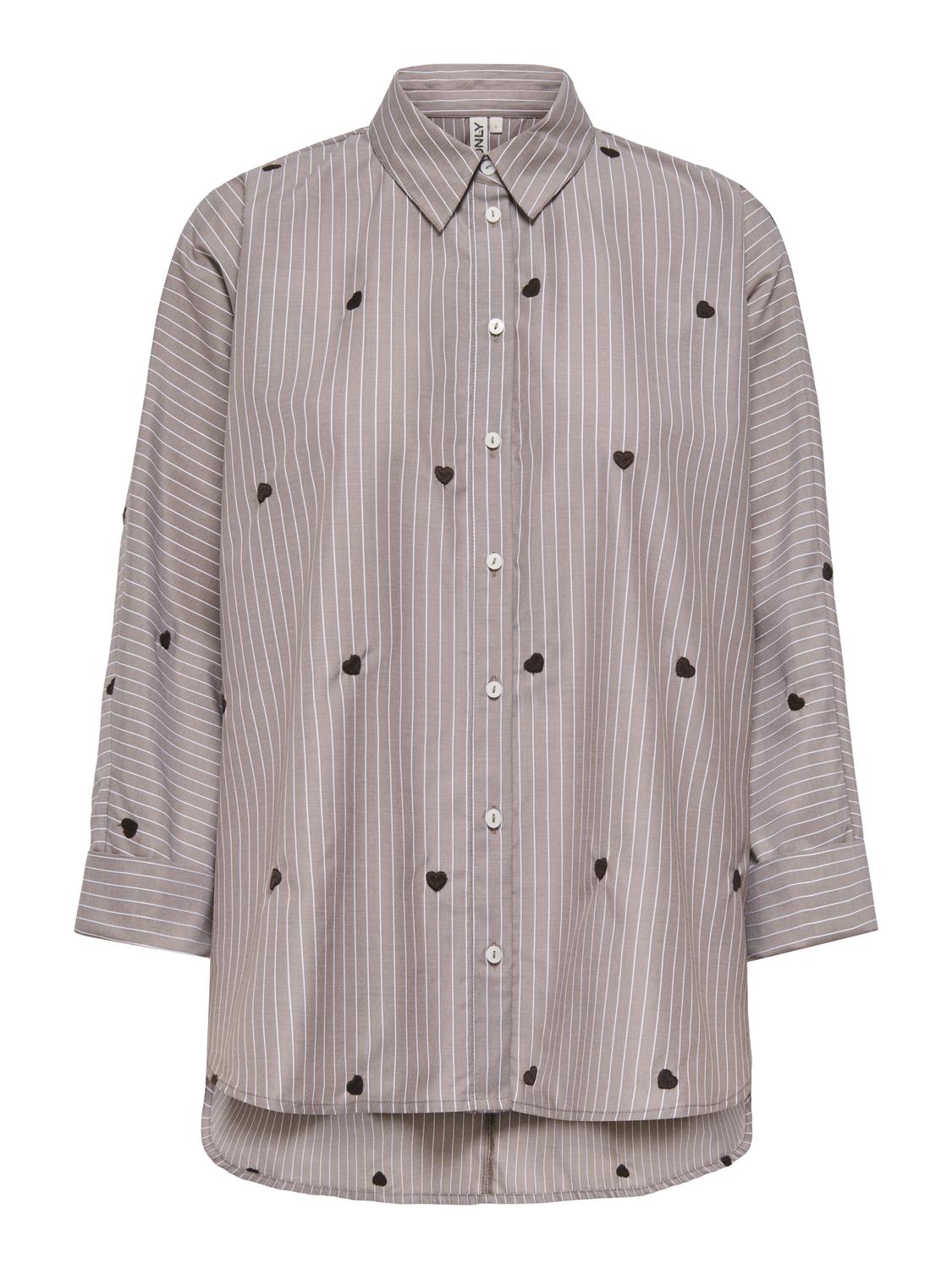 Carmakoma CARNEW LINA GRACE LS EMB SHIRT WVN NOOS Bruin - OAK Fashion Noordwolde