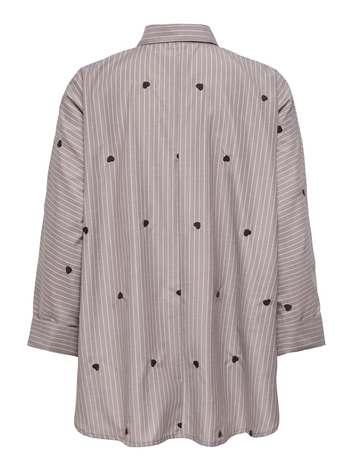 Carmakoma CARNEW LINA GRACE LS EMB SHIRT WVN NOOS Bruin - OAK Fashion Noordwolde