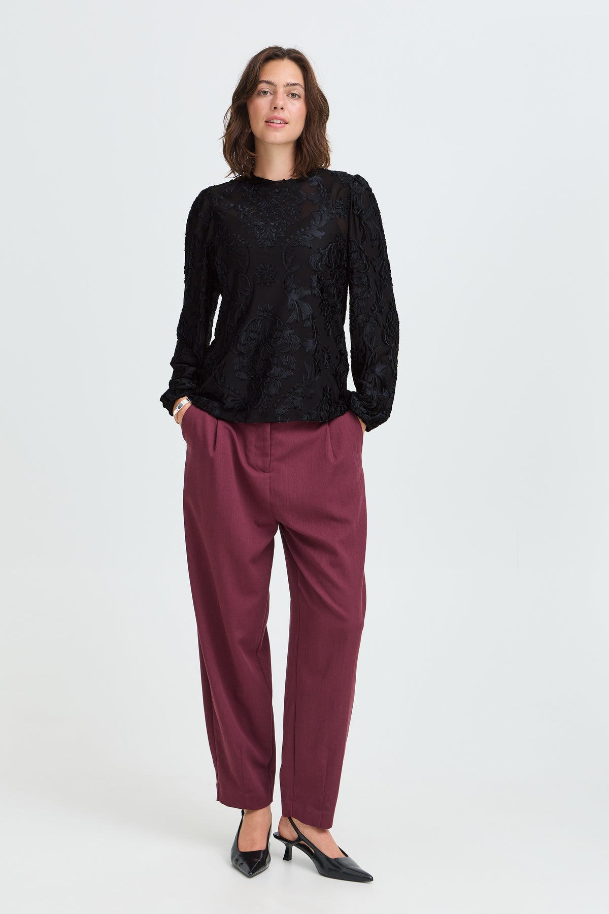 Fransa FRARLOWE TEE 1 Meteorite - OAK Fashion Noordwolde