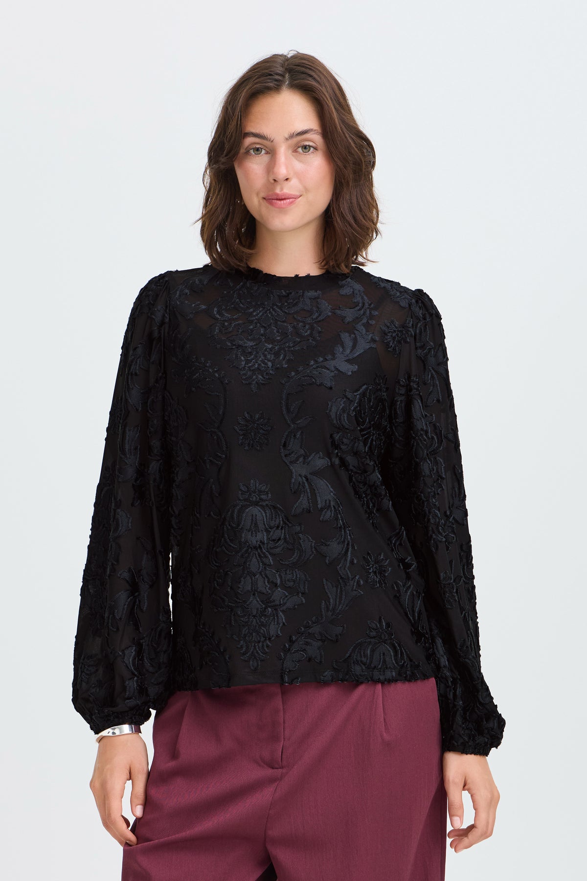 Fransa FRARLOWE TEE 1 Meteorite - OAK Fashion Noordwolde