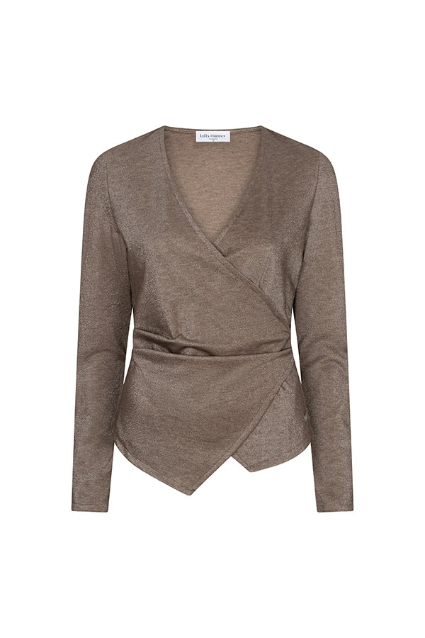 Lofty Manner Top Jori - Wrap Grijs - OAK Fashion Noordwolde