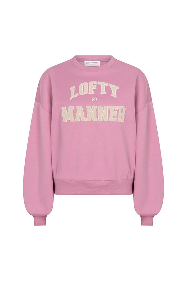 Lofty Manner Sweater Kensi - Balloon Sleeve Roze - OAK Fashion Noordwolde