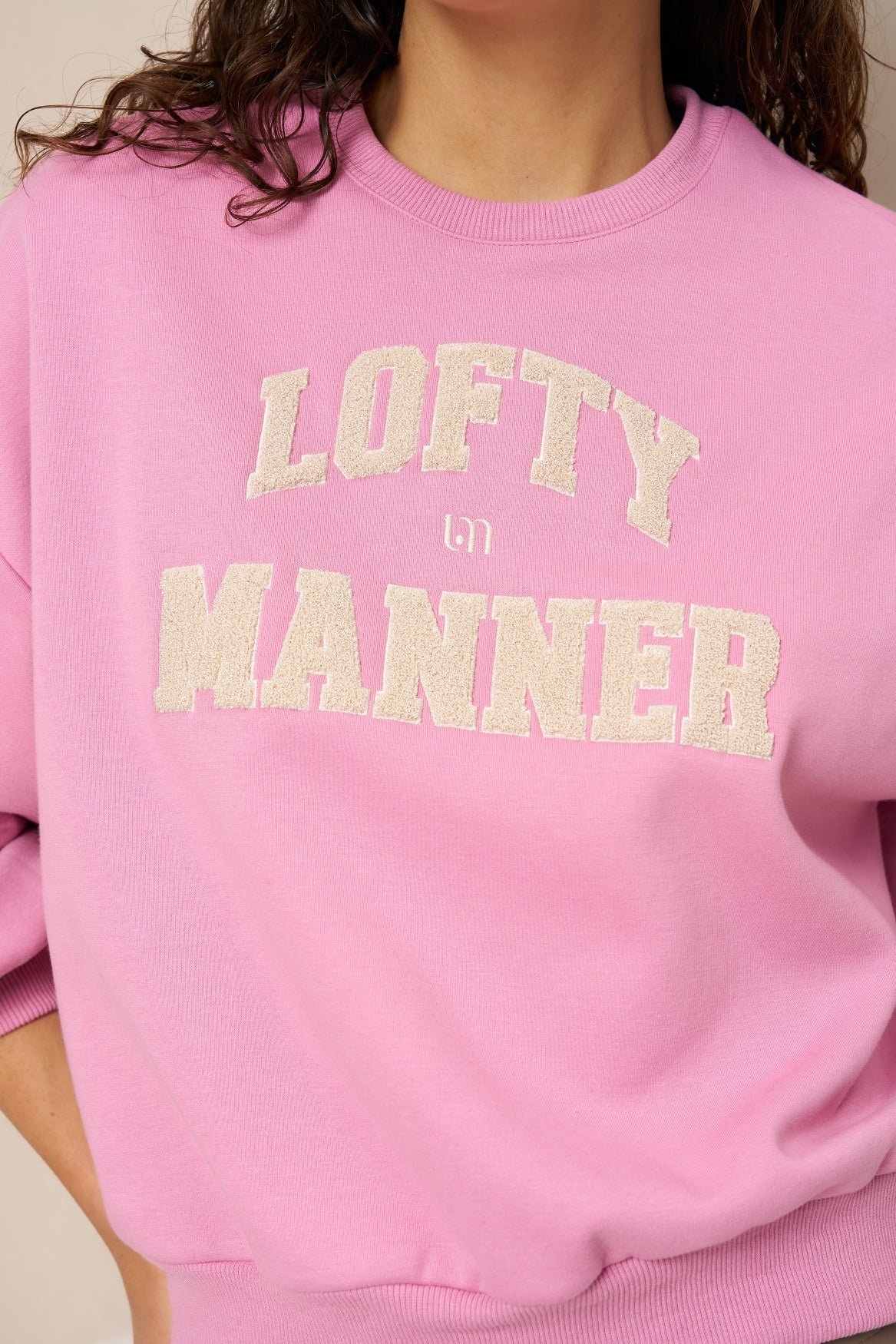 Lofty Manner Sweater Kensi - Balloon Sleeve Roze - OAK Fashion Noordwolde