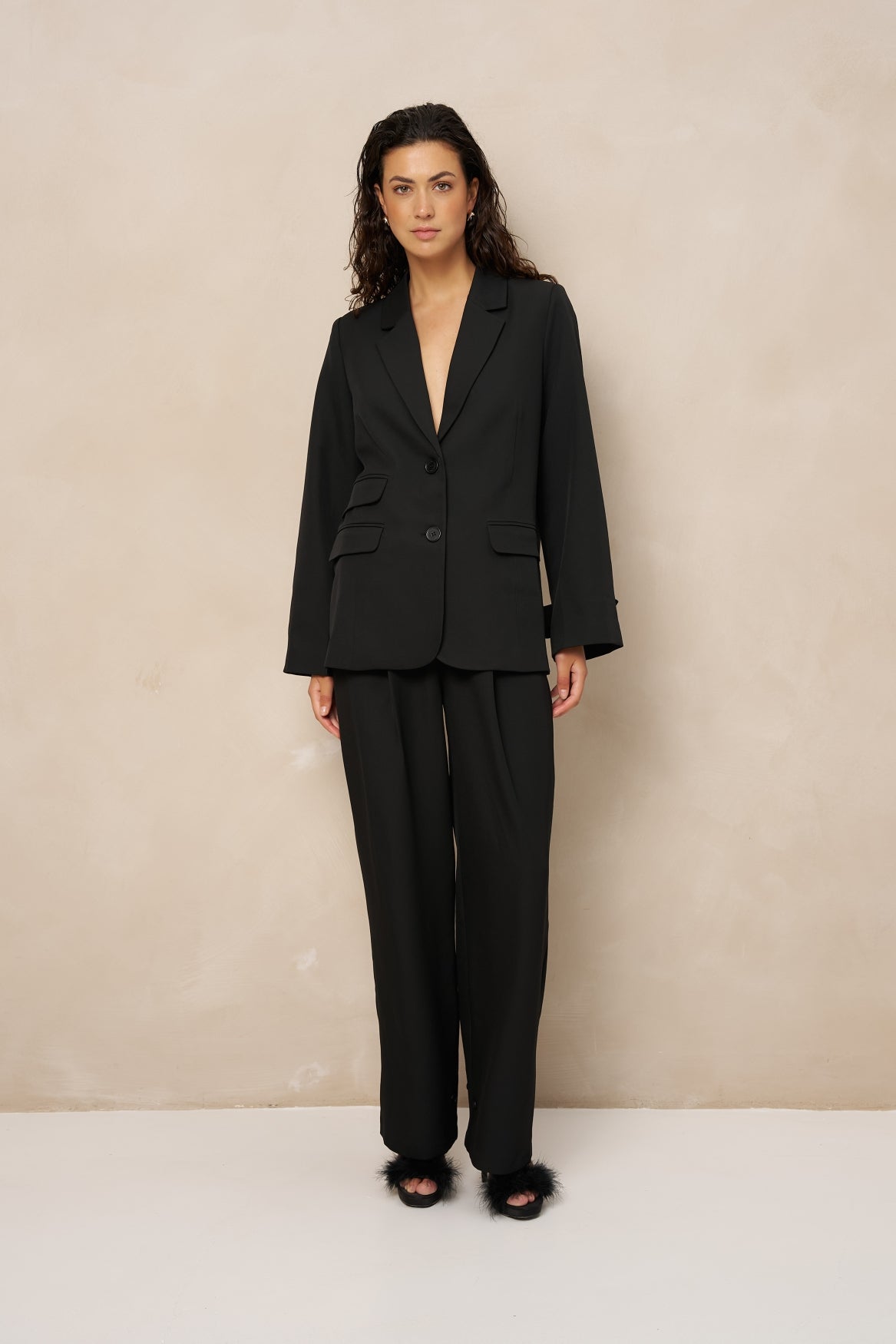 Lofty Manner Pant Jax - Tailored Strap Zwart - OAK Fashion Noordwolde