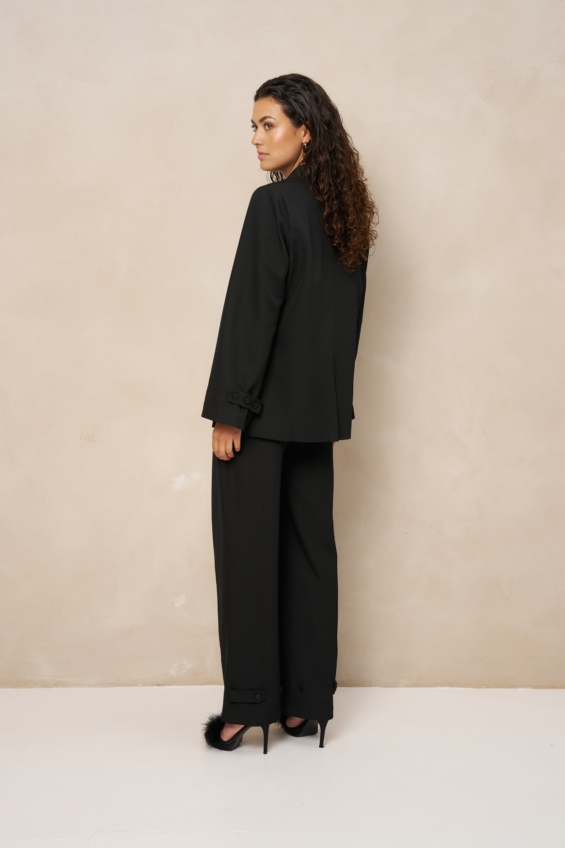 Lofty Manner Pant Jax - Tailored Strap Zwart - OAK Fashion Noordwolde