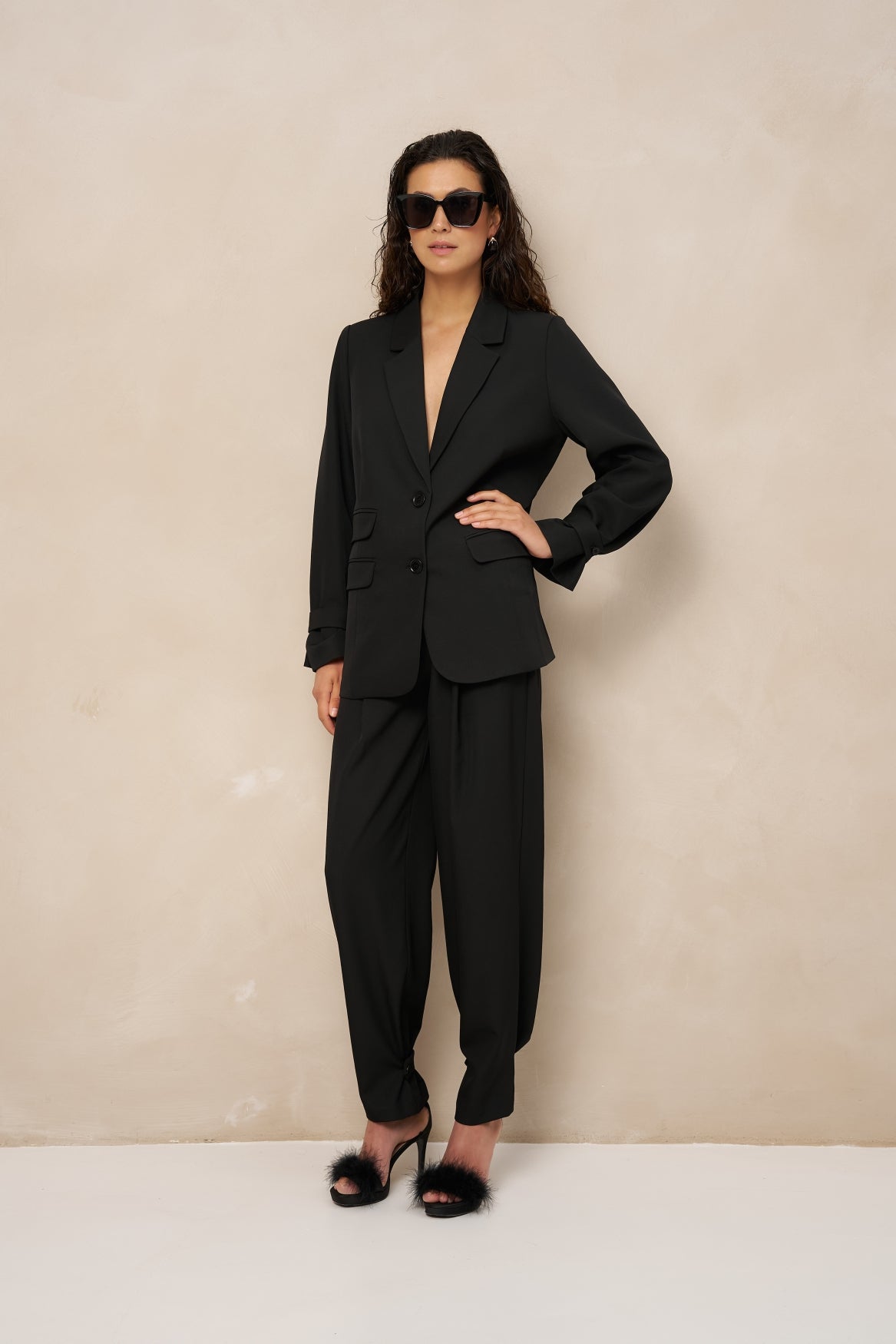 Lofty Manner Pant Jax - Tailored Strap Zwart - OAK Fashion Noordwolde